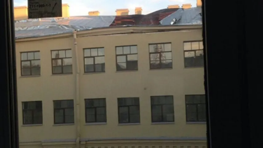 У Санкт-Пецярбургу абрынуўся дах у будынку ўніверсітэта — ніхто не пацярпеў
