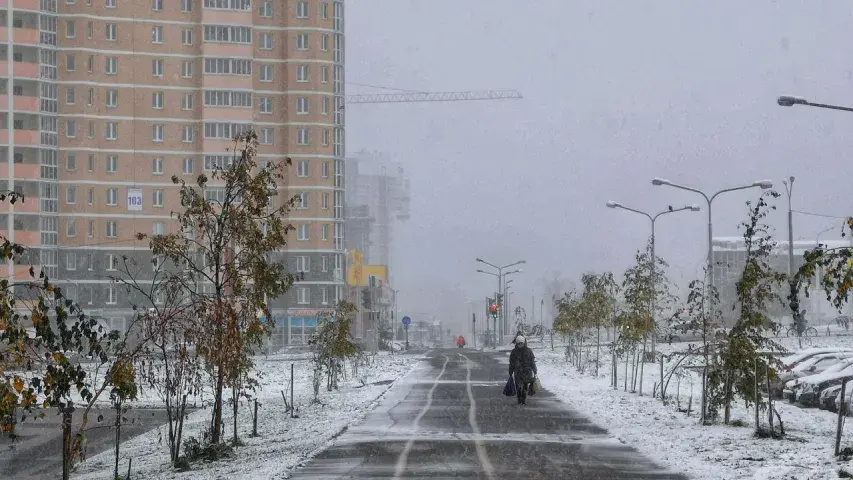 В Витебске выпал первый снег